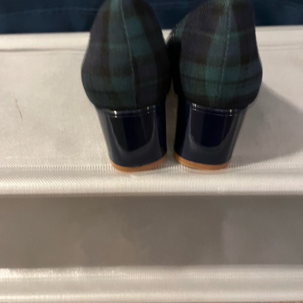 Blue and green plaid pump - Picture 4 of 6